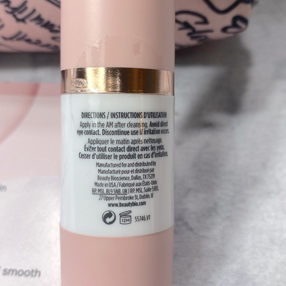 BeautyBio Beauty Gift Set 4pc, Cleanser, Vitamin C Serum, Eye Patch, Bag, NEW - Picture 6 of 16